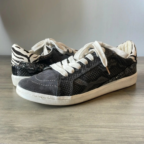Dolce Vita, animal print, snakeskin, and suede sneaker, great condition, size 9 - Picture 1 of 7